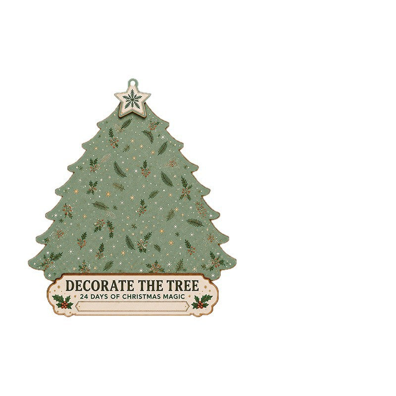 Christmas 24-day countdown calendar wooden Christmas decoration item