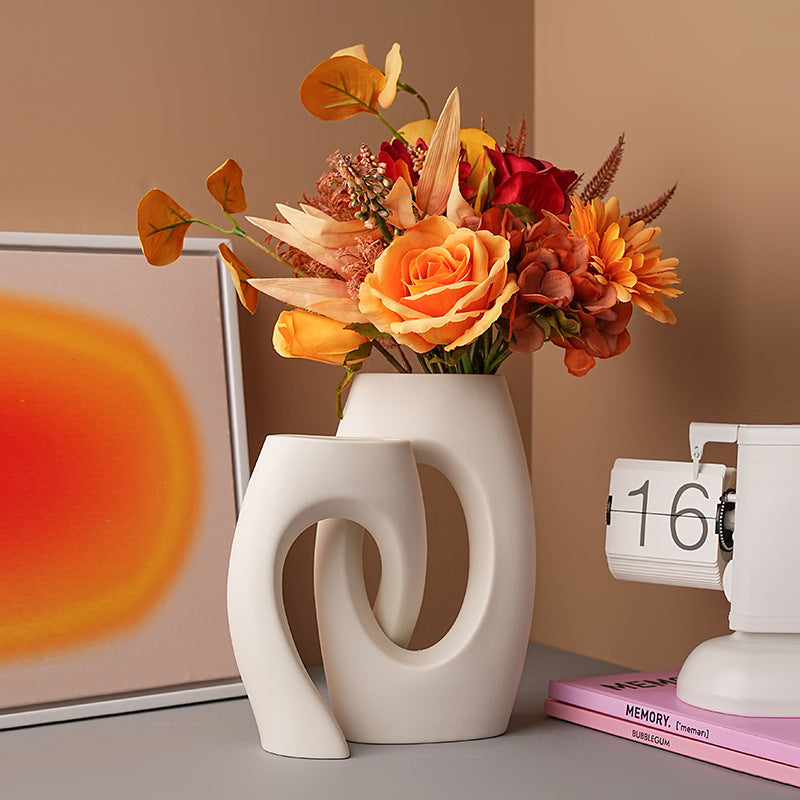 Wabi-Sabi Ceramic Vase for Home Decor