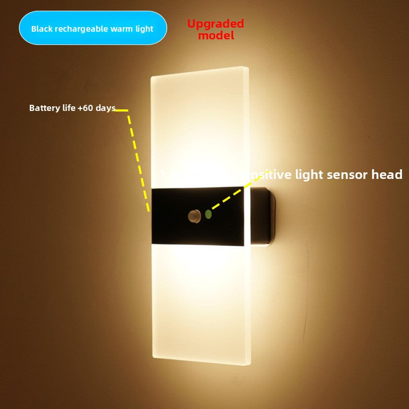 Touch-sensitive wall lamp for bedroom bedside lamp