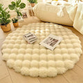 Round Plush Floor Mat Home Decor