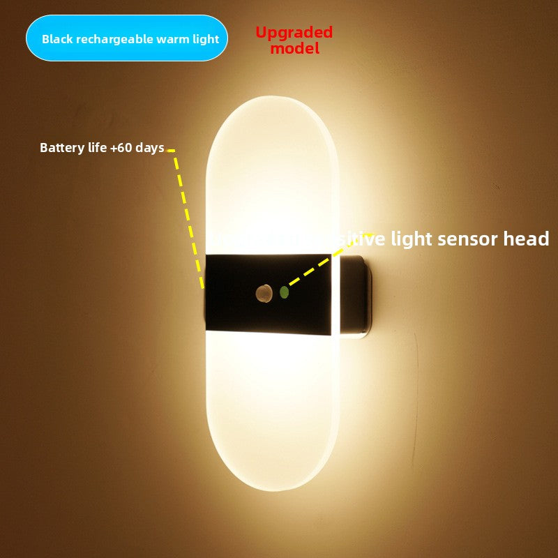 Touch-sensitive wall lamp for bedroom bedside lamp