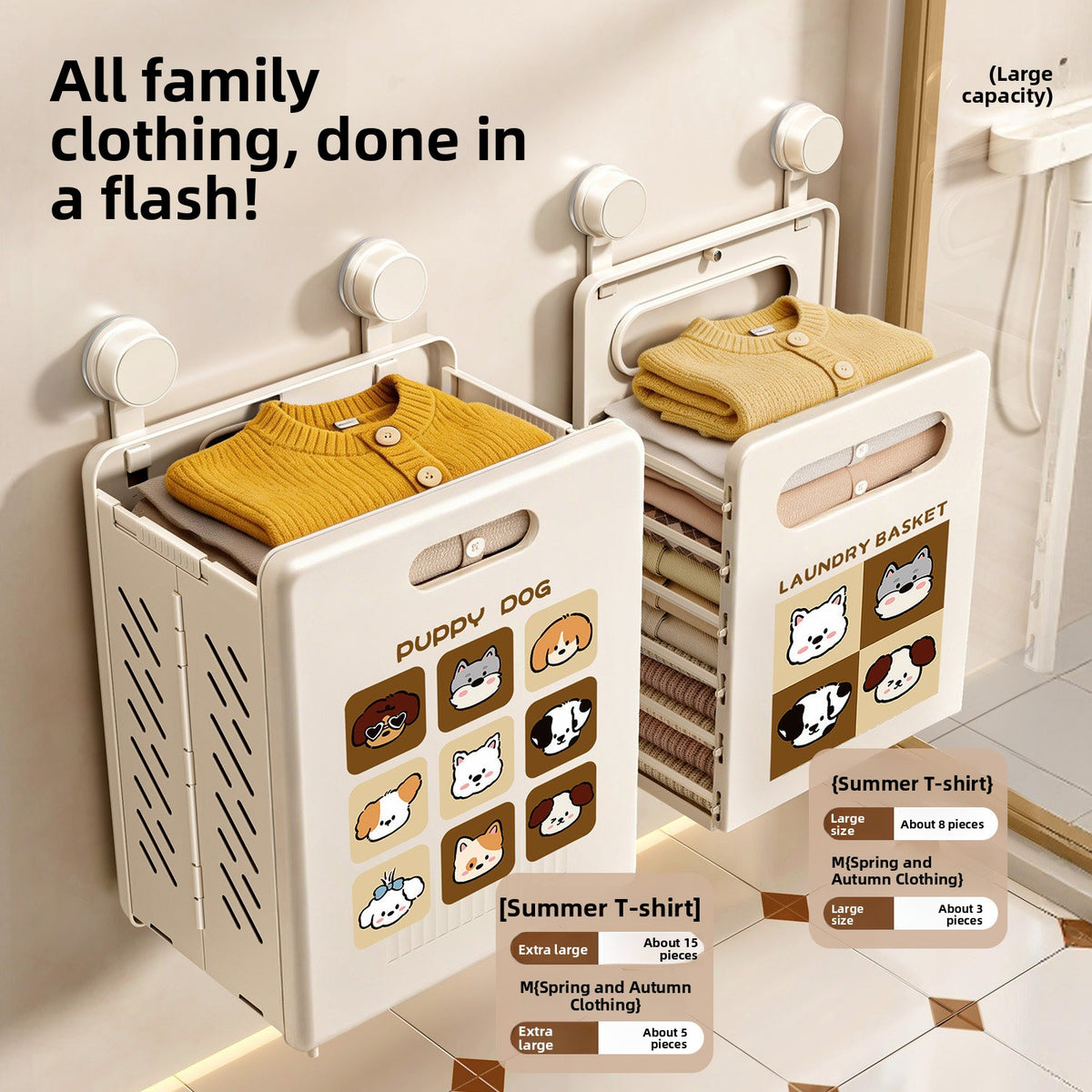 Foldable Wall Mounted Laundry Basket