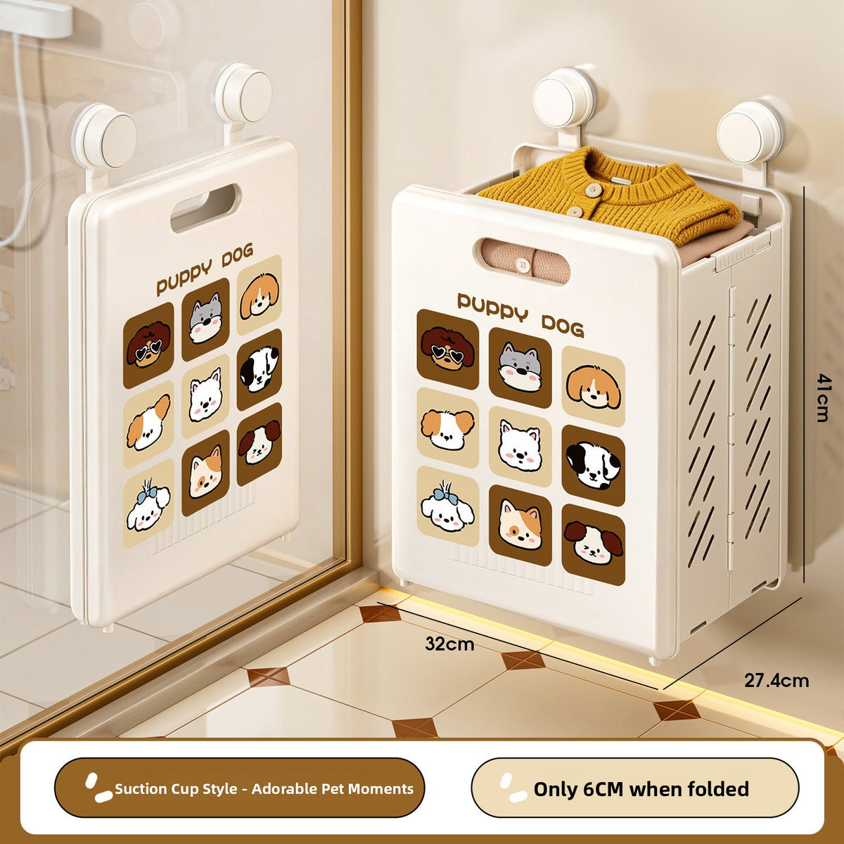 Foldable Wall Mounted Laundry Basket