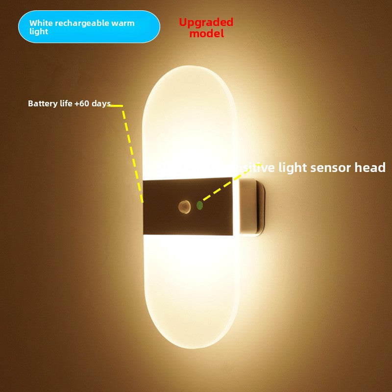 Touch-sensitive wall lamp for bedroom bedside lamp