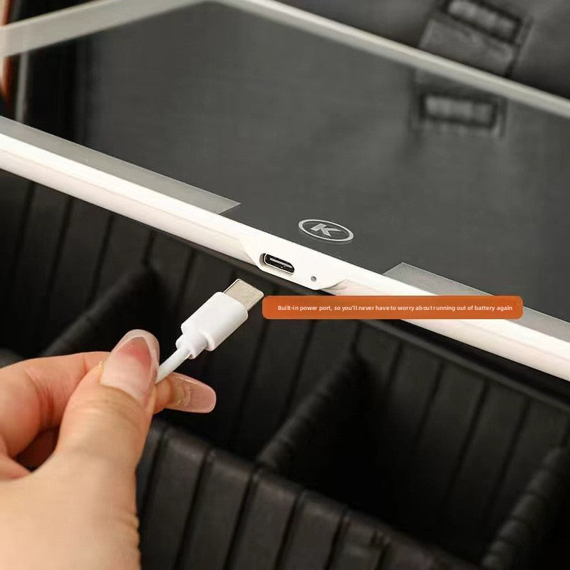 Portable LED Makeup Box with Mirror