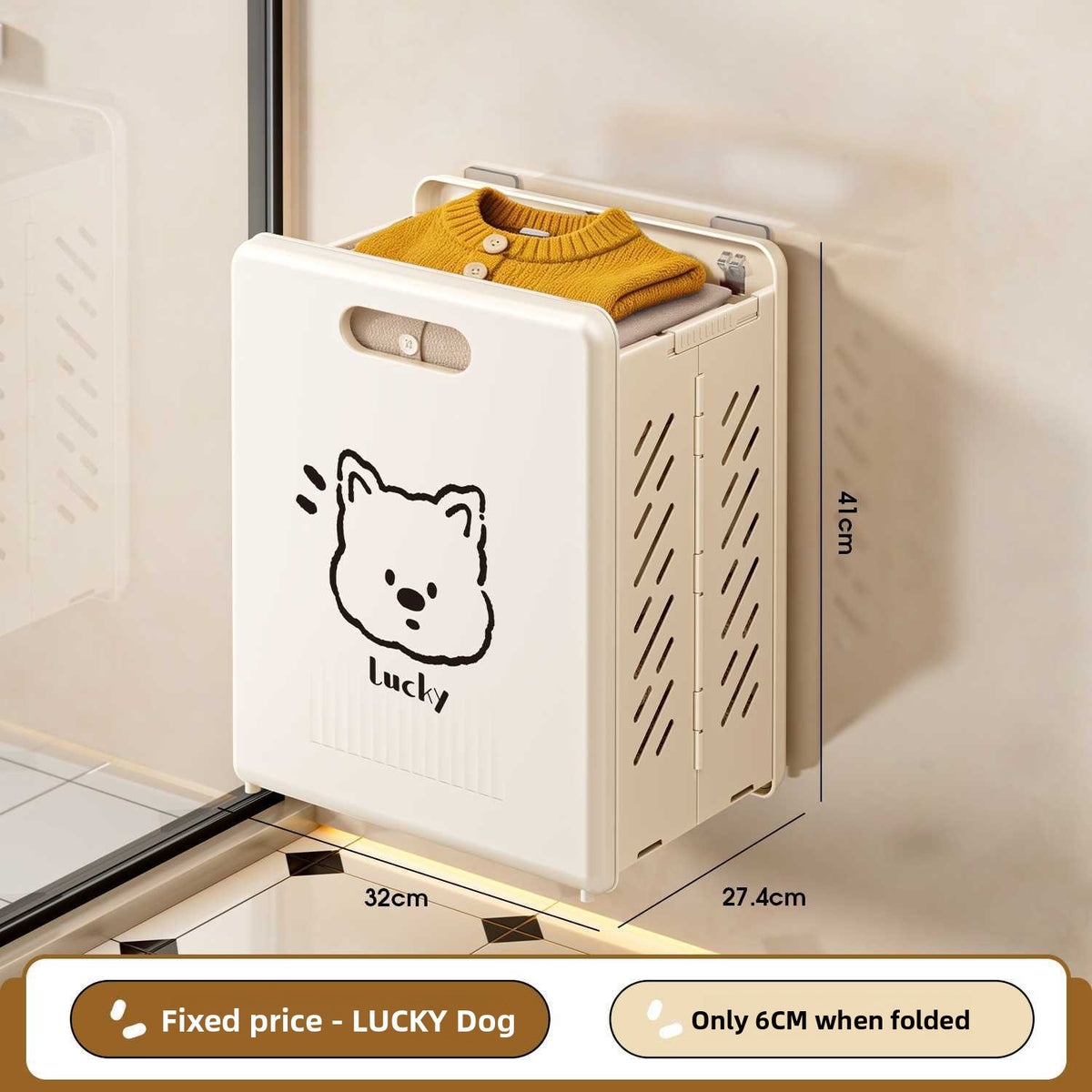 Foldable Wall Mounted Laundry Basket