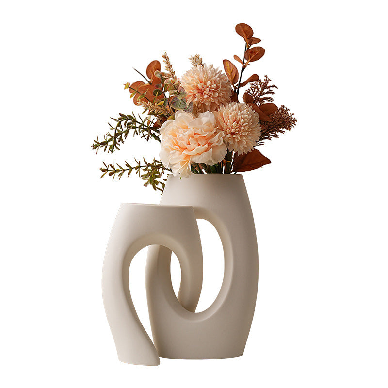 Wabi-Sabi Ceramic Vase for Home Decor