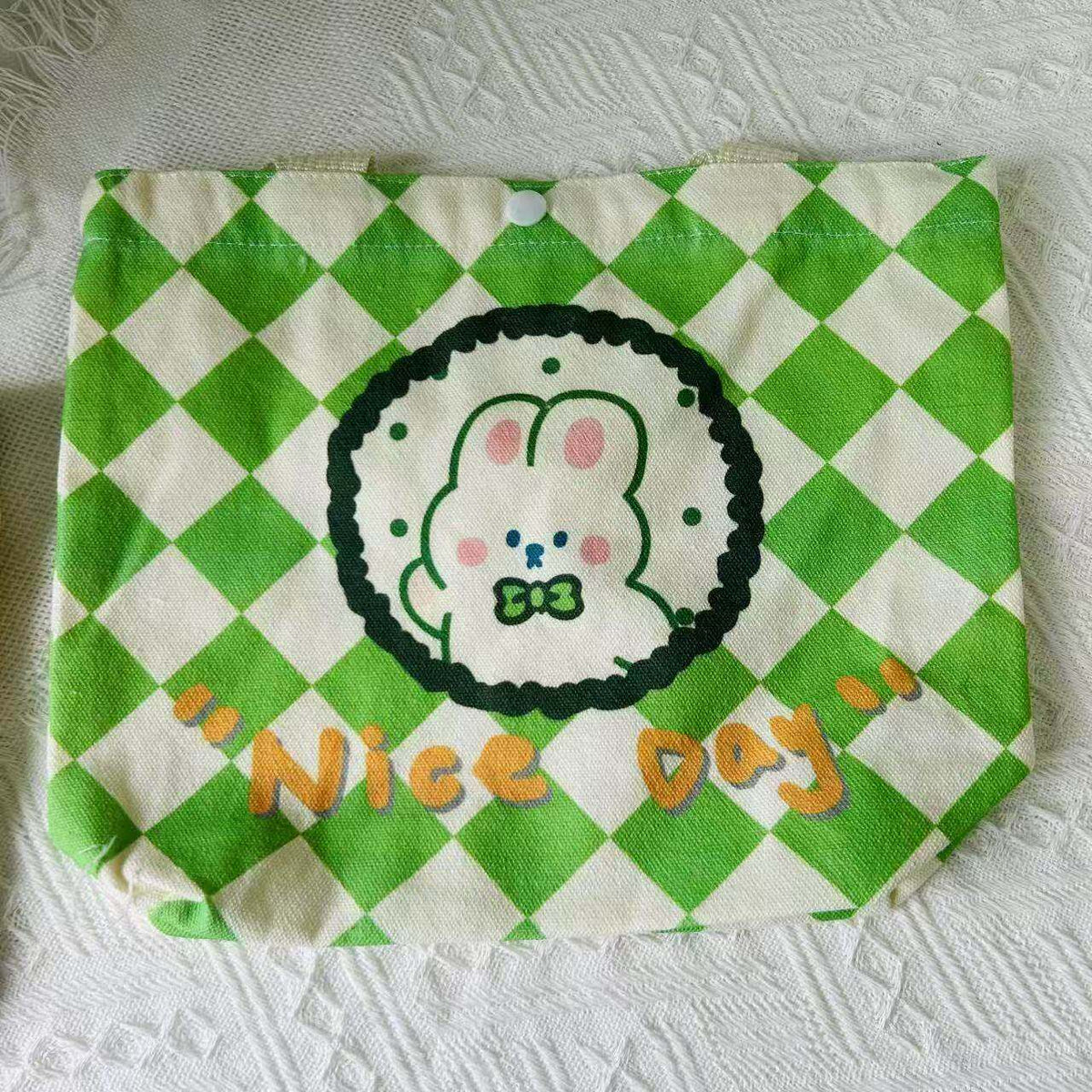 Teddy Bear Canvas Bag, Student Handbag, Gift Tote Bag, Eco-Friendly Bag for Women