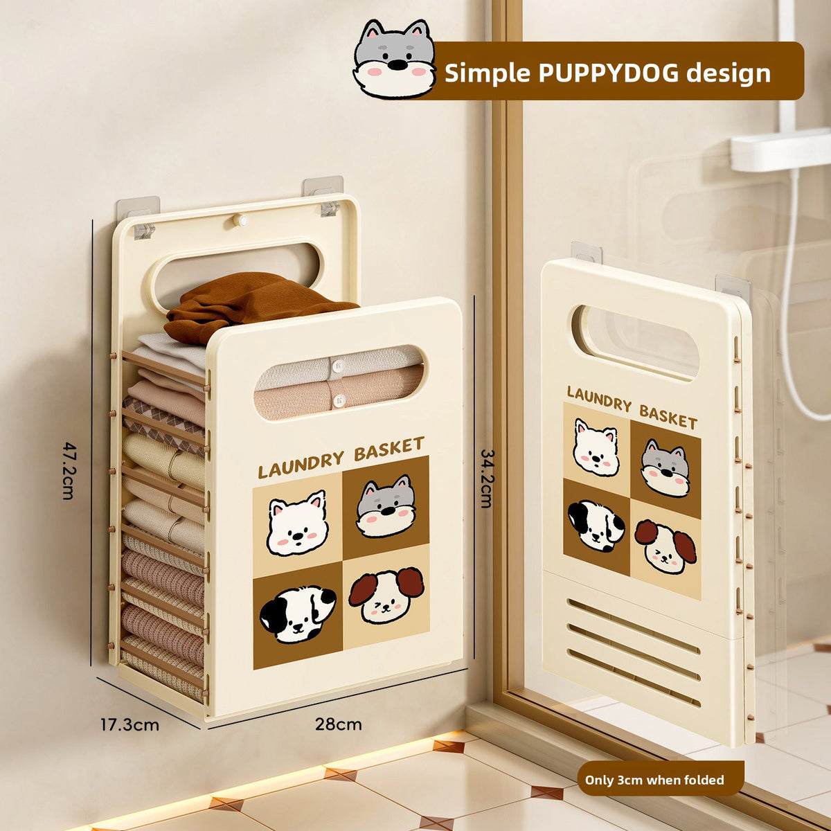 Foldable Wall Mounted Laundry Basket