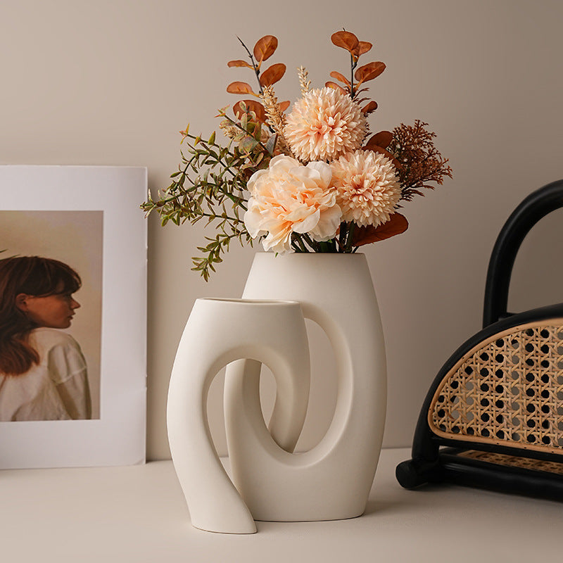 Wabi-Sabi Ceramic Vase for Home Decor