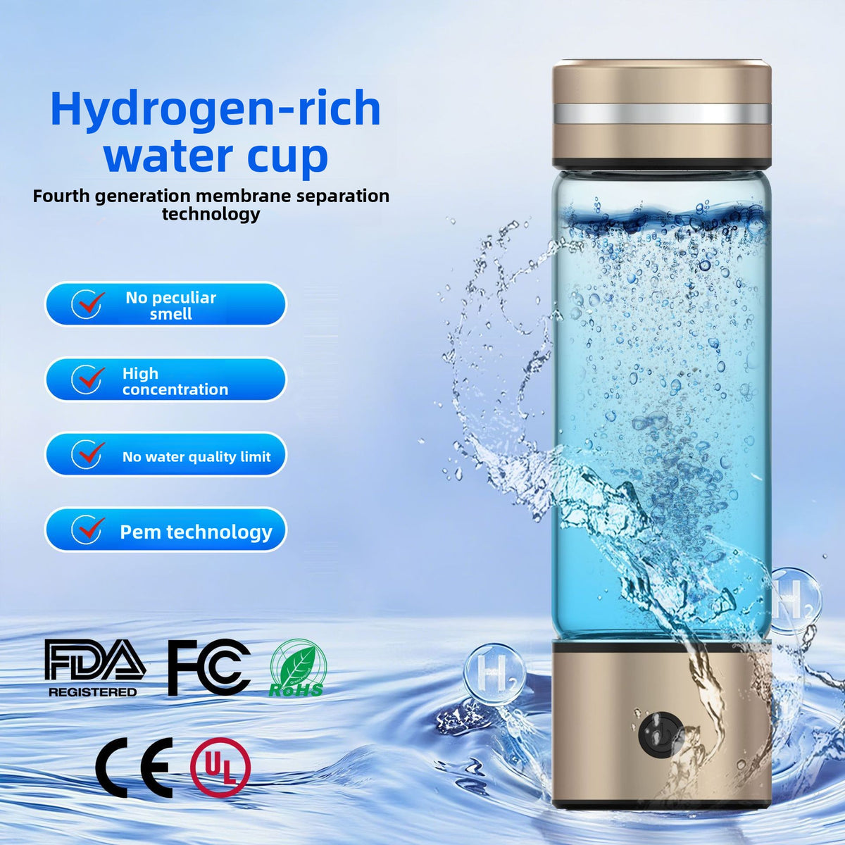Hydrogen-Rich Water Cup ? Annual Corporate Gift / Hydrogen Water Cup