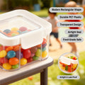 Clear Rectangular Pantry Storage Container – Airtight Lid Kitchen Organizer for Dry Food & Home Storage