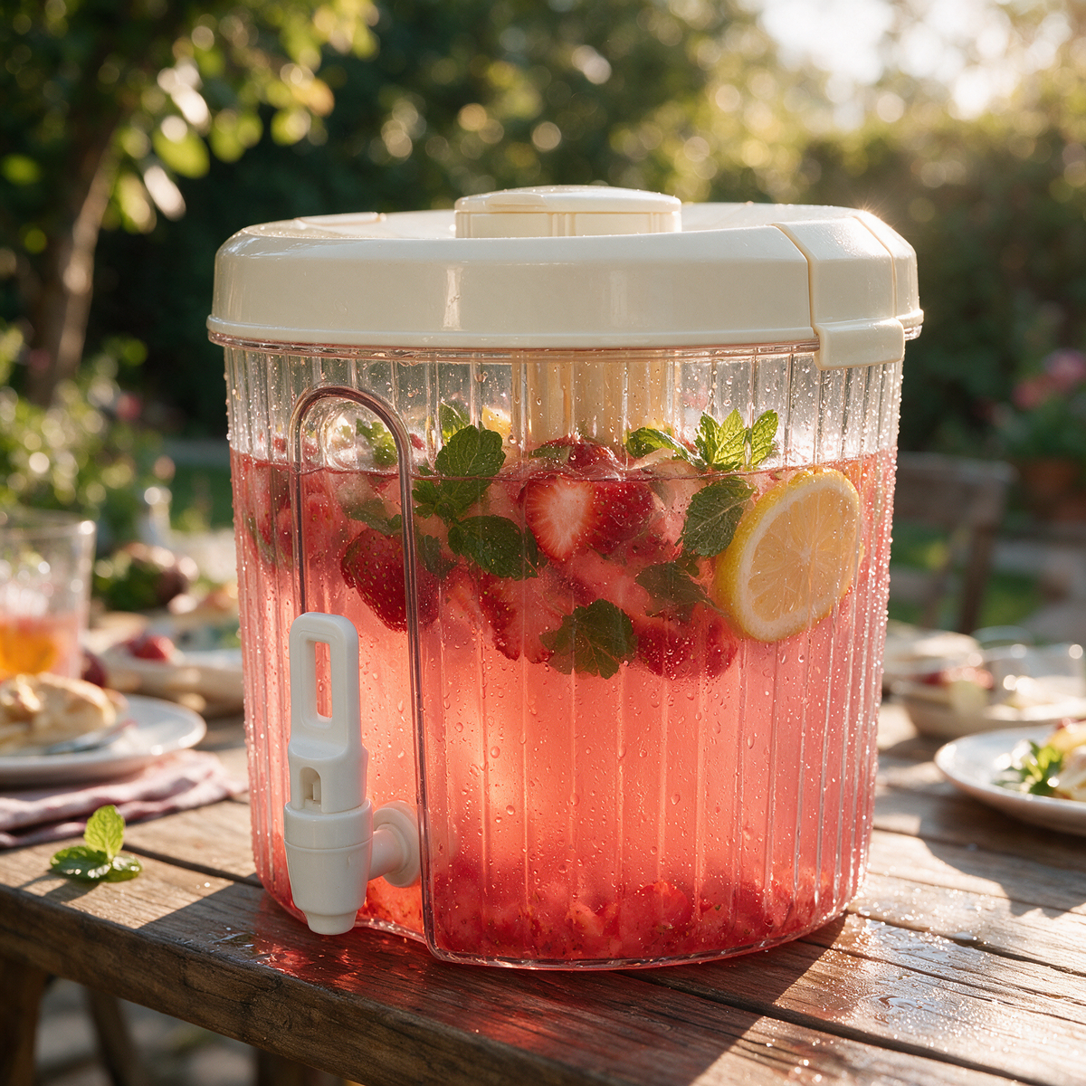 Clear Airtight Fridge Drink Dispenser