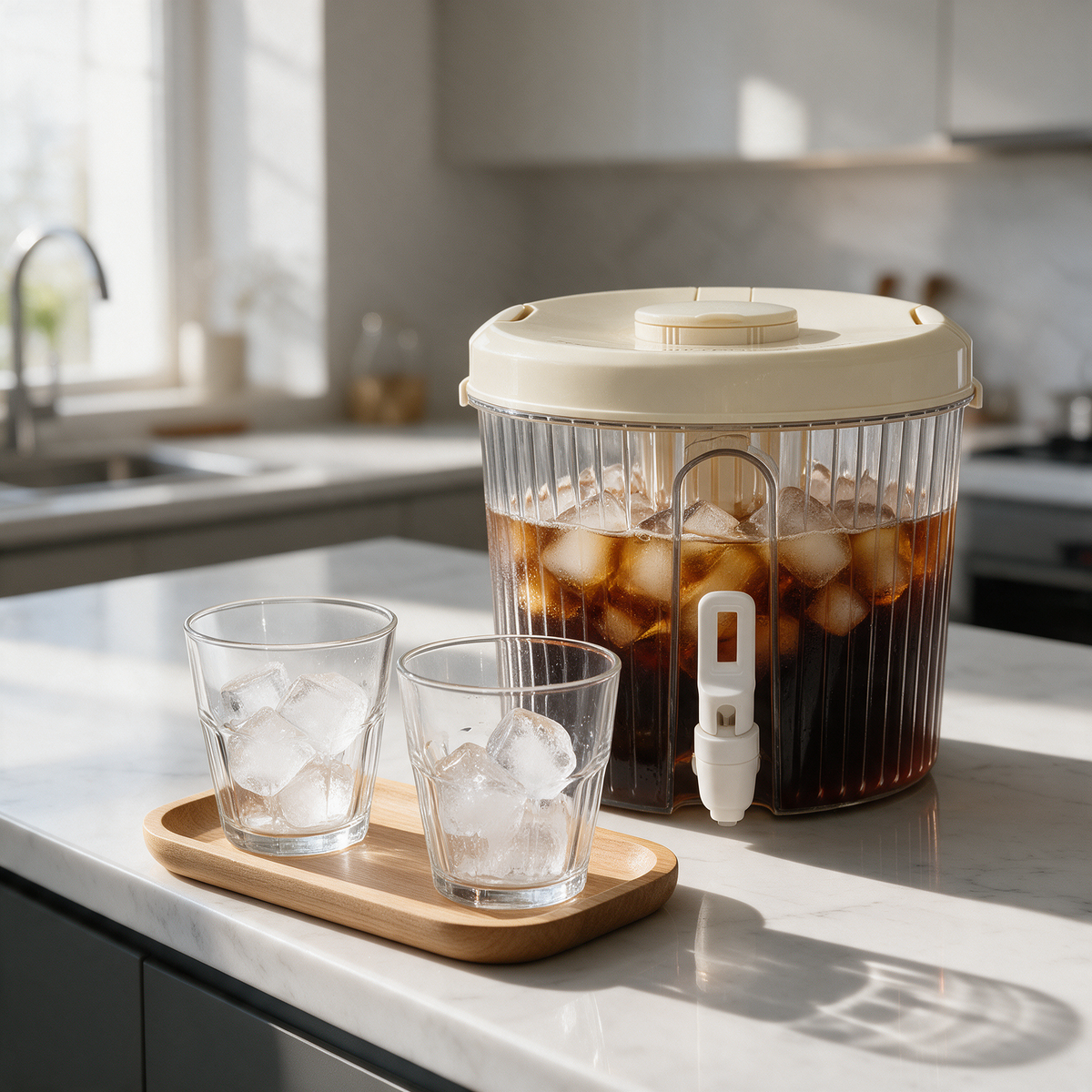 Clear Airtight Fridge Drink Dispenser
