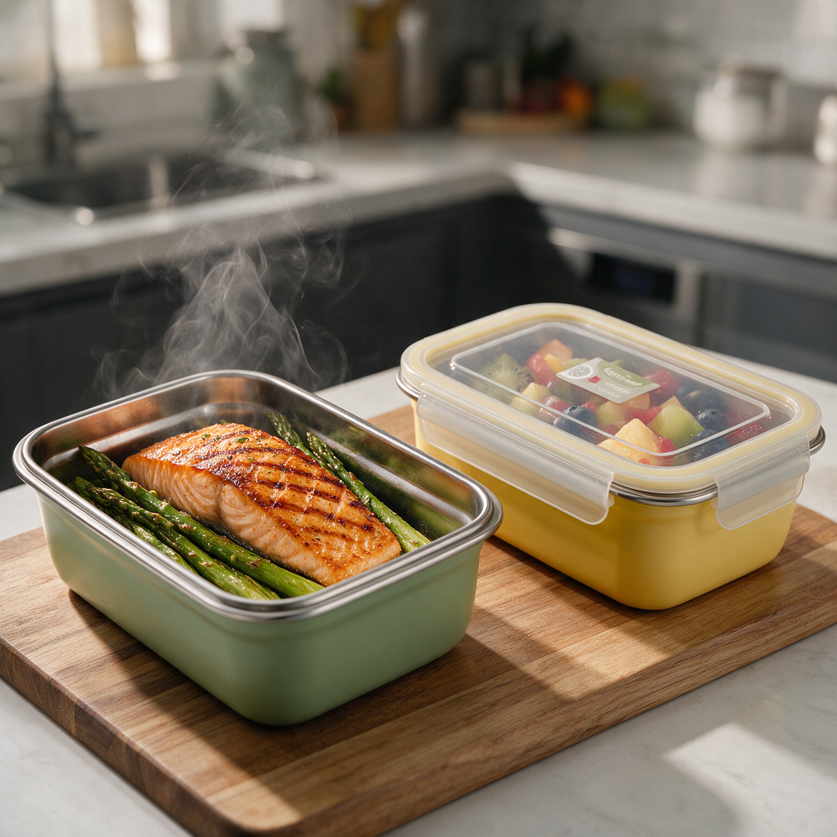 Colorful Airtight Aluminum Lunch Boxes – Pack of 2