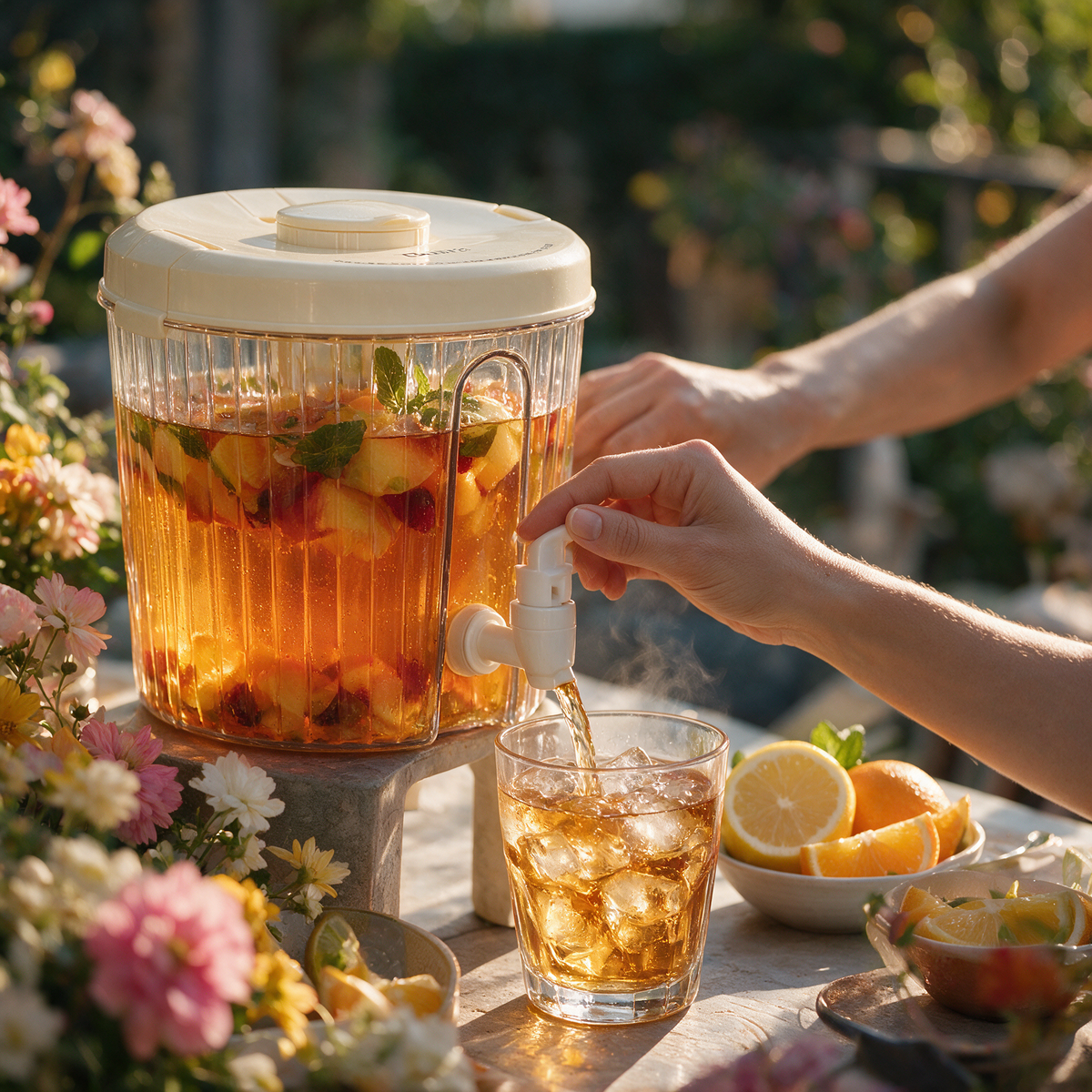 Clear Airtight Fridge Drink Dispenser