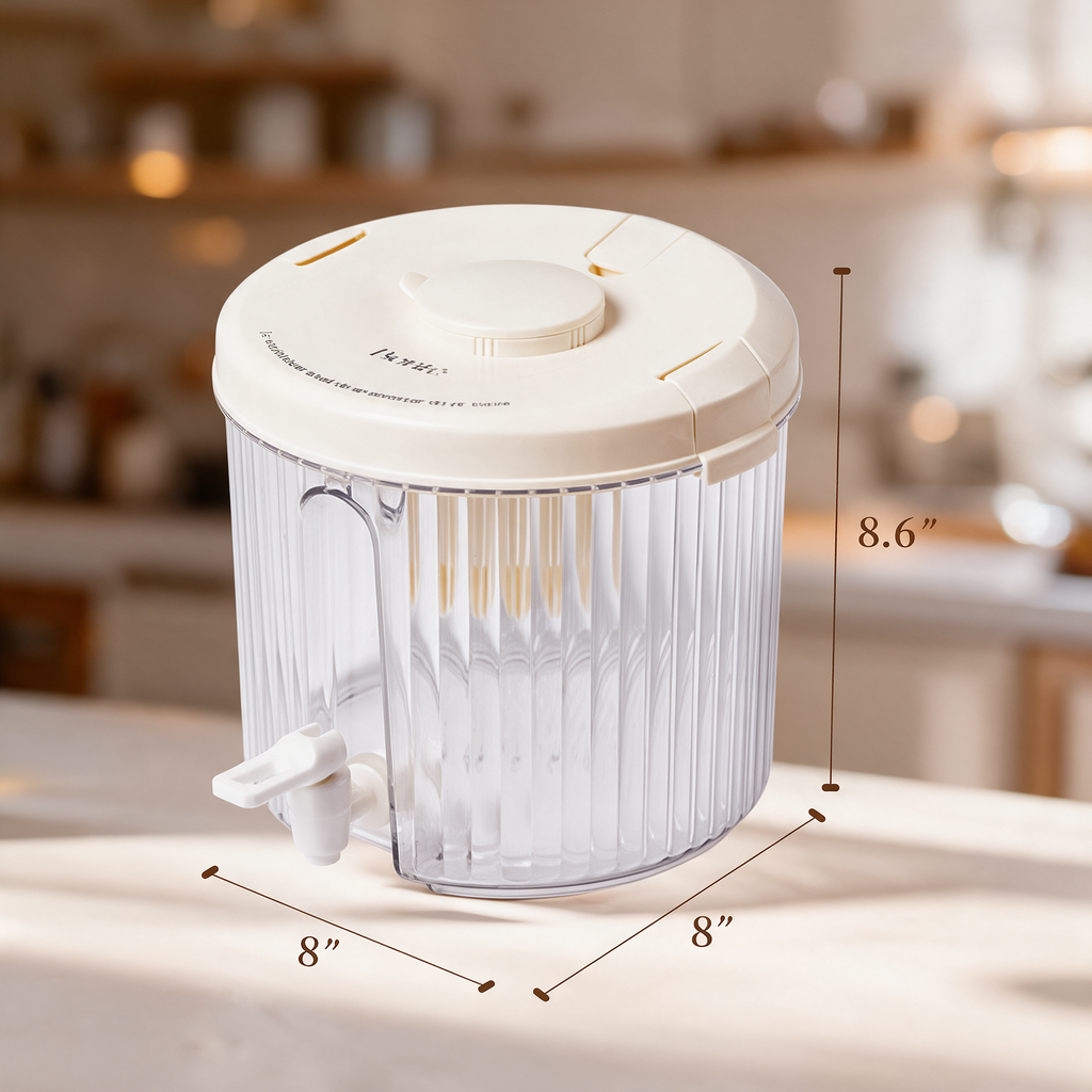 Clear Airtight Fridge Drink Dispenser