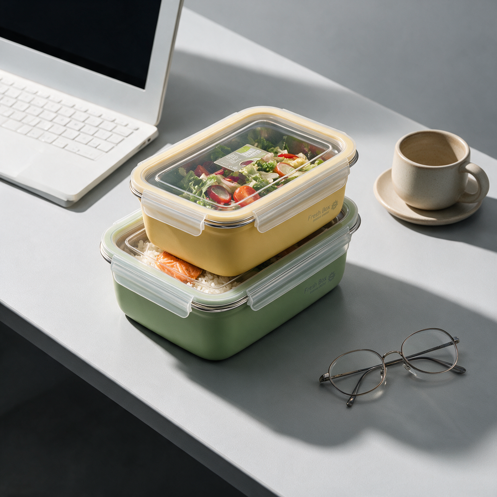 Colorful Airtight Aluminum Lunch Boxes – Pack of 2
