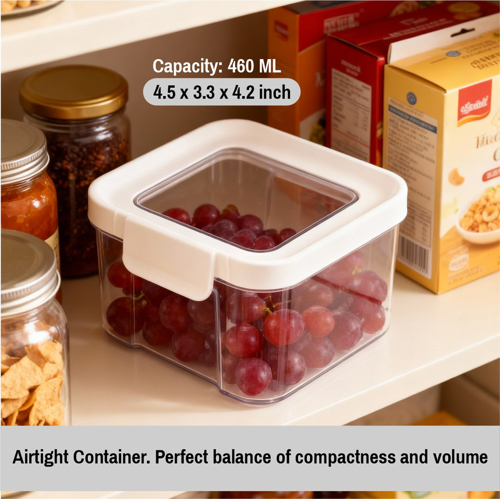 Clear Rectangular Pantry Storage Container – Airtight Lid Kitchen Organizer for Dry Food & Home Storage