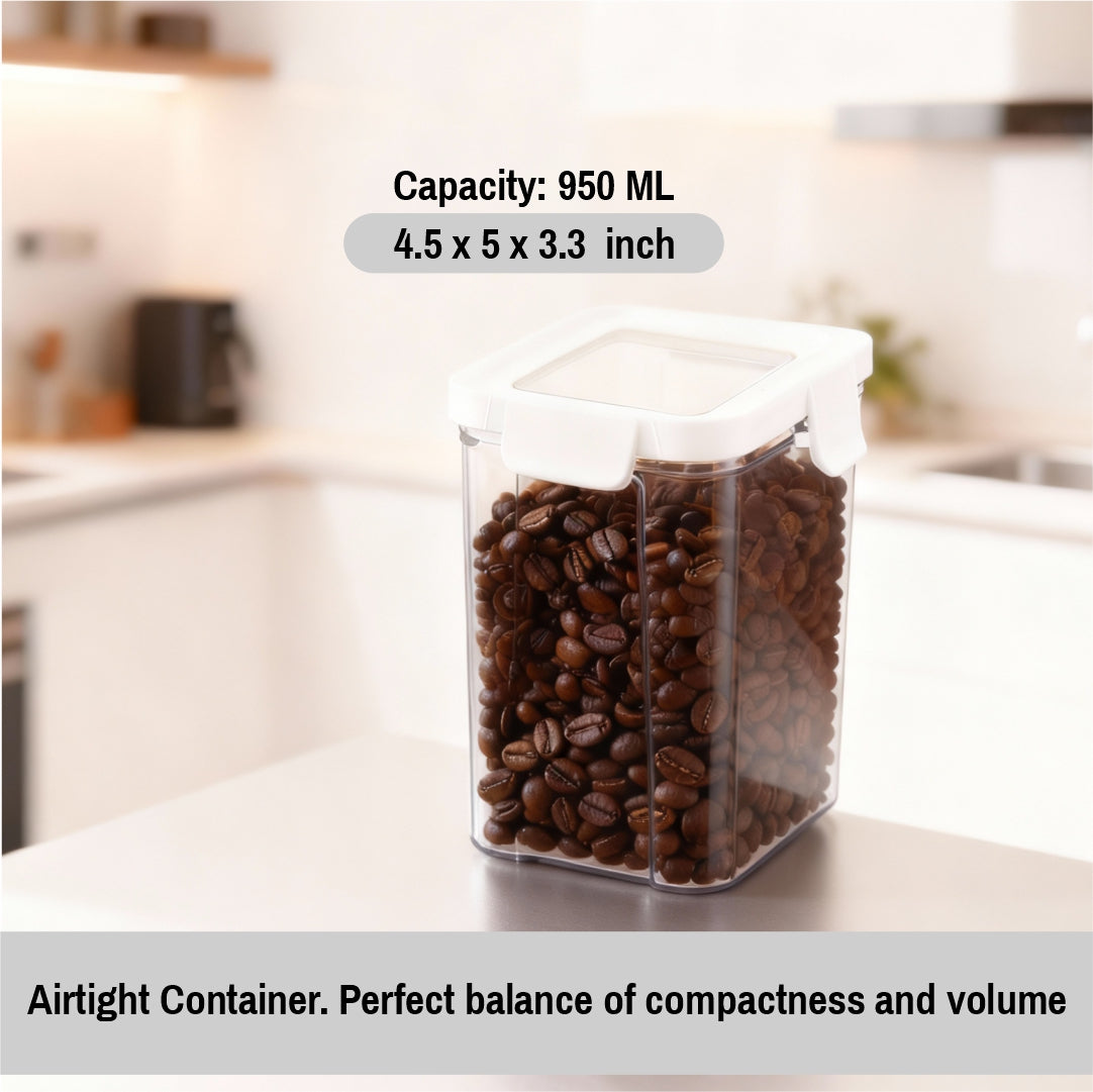 Clear Airtight Food Storage Container – BPA Free Stackable Kitchen Pantry Organizer with Sealed Lid
