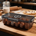 Translucent Egg Organizer Box with Drainer
